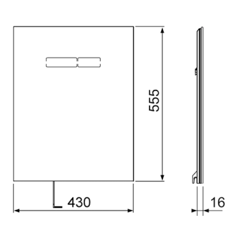 Верхняя панель с сенсорным блоком управления TECE Tecelux 9650002