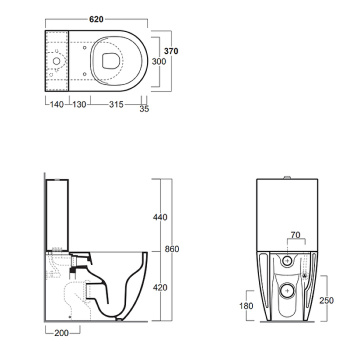 Унитаз напольный Simas Vignoni VI 07 bia белый