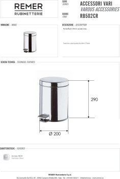 Ведро Remer 5 литров RB502CR