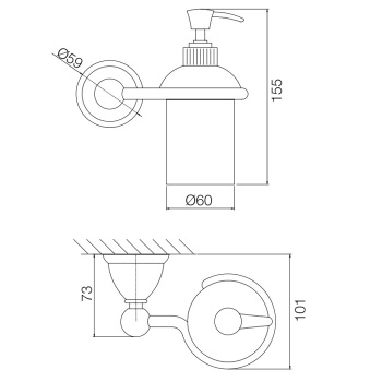 Диспенсер для жидкого мыла Fima Carlo Frattini Style настенный, хром F6043/3CR
