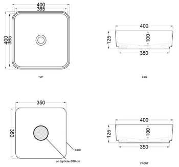 Раковина накладная Cielo Shui Comfort SHCOLAQ40 AL 40 см зеленый