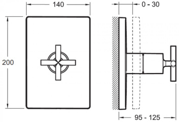 Переключатель потоков Jacob Delafon Classic E98736-CP на 3 положения