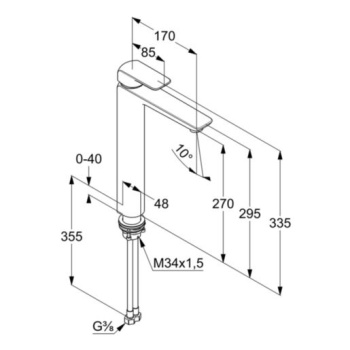 Смеситель для раковины Kludi Ameo 412980575 хром