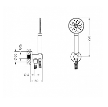 Душевой гарнитур Jorger Exal 632.13.215.000 chrome