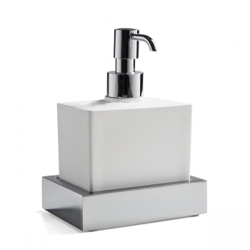 3SC SK 3.0 Дозатор настольный, композит Solid Surface, цвет: белый/хром  SK01DASL.BO