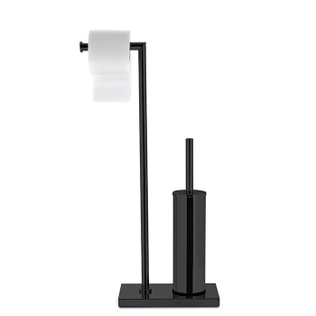 3SC Piantane Напольная стойка с держателем тб и ёршиком, цвет: черный матовый SIMO52NO