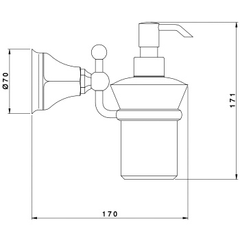 Дозатор для жидкого мыла Nicolazzi Accessori Teide подвесной, gold brass 1489GB05