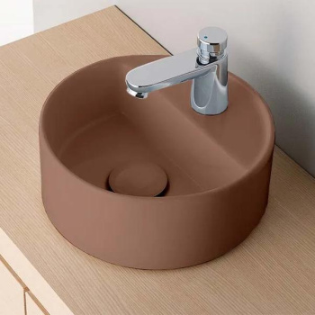 Раковина накладная Cielo Les Petites LPLATSF NI 28 см коричневый