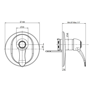 Смеситель для душа Fima Carlo Frattini Lamp встраиваемый, золото F3309X1OR