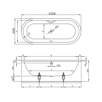 Стальная ванна Bette Starlet 158x68 8772-000 PLUS