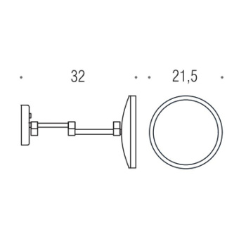 Косметическое зеркало с подсветкой Colombo Gallery черный В9954.NE
