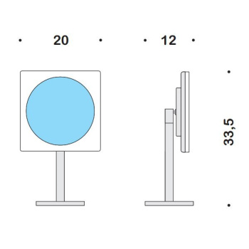 Зеркало косметическое Colombo Complementi настольное, х3, подсветка, хром B9755.CR
