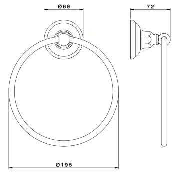 Полотенцедержатель Nicolazzi  кольцо 1485BZ