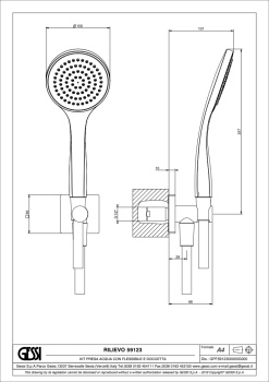 Душевой набор Gessi Rilievo 59123.720 Nickel PVD