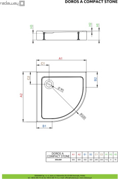 Душевой поддон Radaway Doros A Compact 90 SDRA9090-05-04S