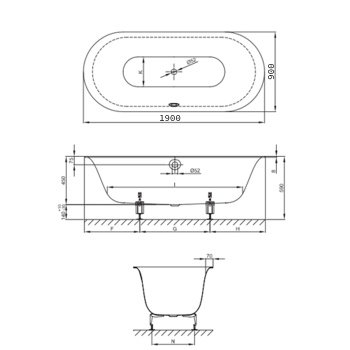 Стальная ванна Bette Lux 190x90 3467-035 PLUS