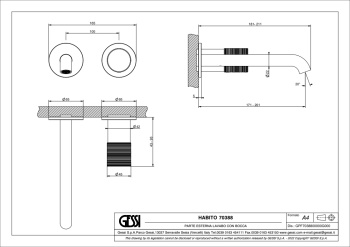 Смеситель для раковины Gessi 70388.726 бронза