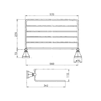 Полочка для полотенец Nicolazzi Accessori 1499BZ