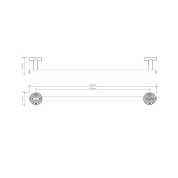 Полотенцедержатель Decor Walther Basic 531360 черный матовый