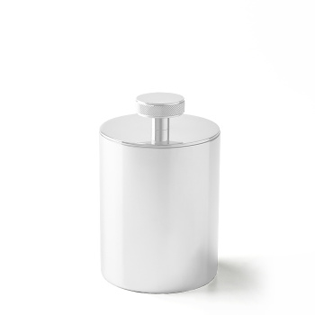 3SC Metal Tonda Баночка универсальная, D8хh13 см, с крышкой, настольная, цвет: белый матовый MET49ABO