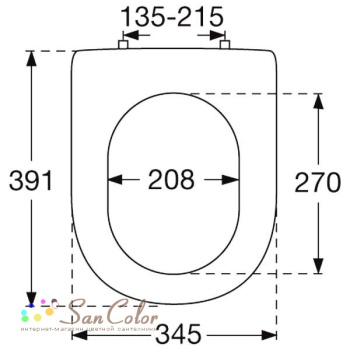 Крышка-сиденье для унитаза Villeroy&Boch Architectura 9M66S201