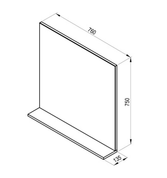 Зеркало Ravak Rosa II X000001297 760 береза