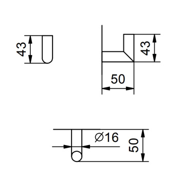 Крючок Fantini Young Matt British Gold PVD 96 P6 7644