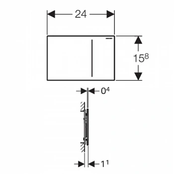 Cмывная клавиша Geberit Sigma 70 115.620.SI.1 белый, для смывного бачка Sigma 12