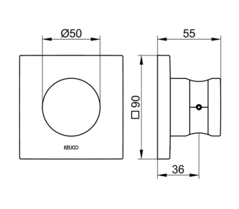 Держатель для ручного душа Keuco Ixmo 59591370002 чёрный матовый