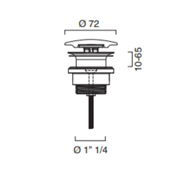 Слив для раковины без перелива Catalano 9050500001/9050600001 белый глянцевый