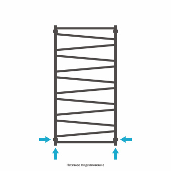 Полотенцесушитель водяной Сунержа Сирокко 1200х600 051-0253-1260 состаренная латунь