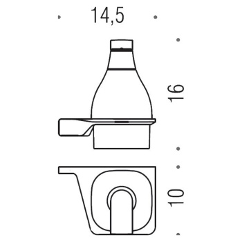 Дозатор для жидкого мыла Colombo Alize DX, подвесной, хром/матовое стекло B9330D.CR-VAN