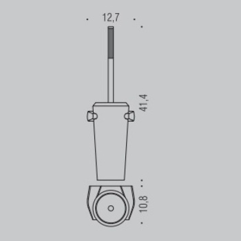 Туалетный ерш Colombo Road подвесной, хром/карбон/матовое стекло B8007.CRQ-VAN