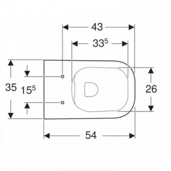Крышка-сиденье для унитаза Geberit Smyle 500.240.01.1 с механизмом плавного закрывания