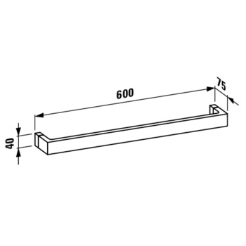 Laufen Kartell Полотенцедержатель 600мм, цвет: янтарь