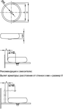 Стальная раковина-чаша Bettecraft 450 450 120