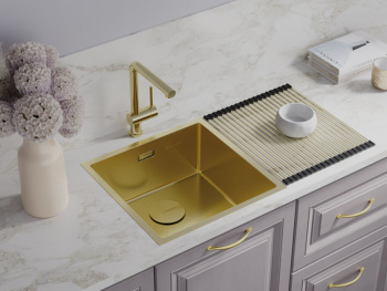 Мойка кухонная Omoikiri Taki 44-U/IF-LG светлое золото 4973520