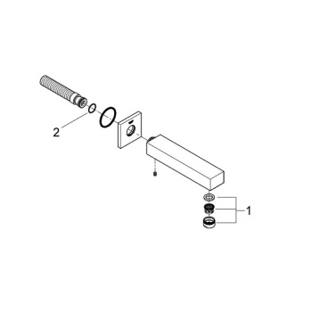 Излив для ванны Grohe Eurocube 13303000 хром