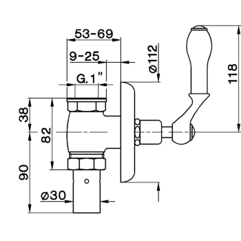 Запорный вентиль для туалета Cisal Arcana хром AR00271121