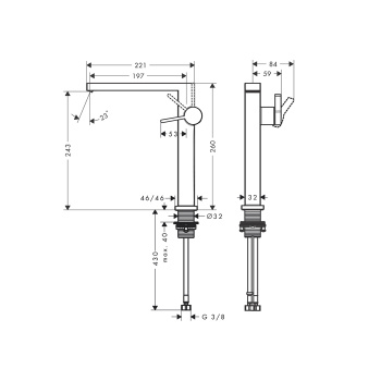 Смеситель для раковины Hansgrohe Tecturis E 73070670 coolstart, с клапаном push-open, черный