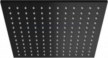 Верхний душ SYNCRO KING 300x300mm. квадр.Металл,антикальций, чёрн.мат