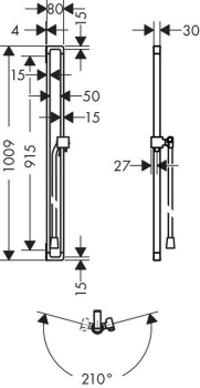 Штанга для душа Axor Citterio E  36736000 хром