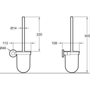 Ершик для унитаза Jacob Delafon EO E77830-CP