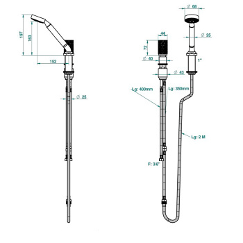Смеситель на борт ванны THG Nihal Porcelaine Ivoire U2N-F30-6532/60A soft gold