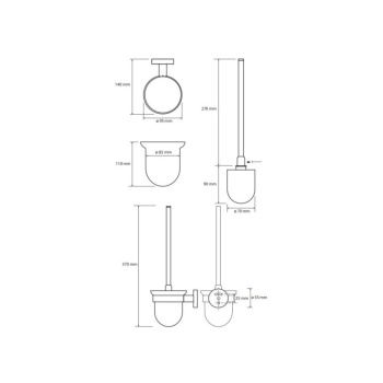 Ёршик подвесной Bemeta Coral 158113017, стекло