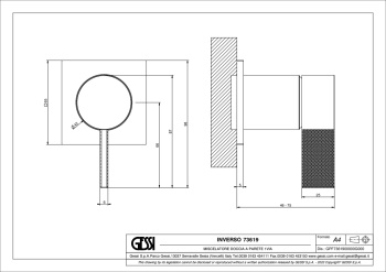 Смеситель для душа Gessi 73619.727 Brass Brushed PVD