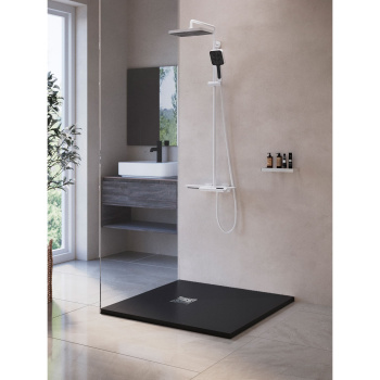 Душевой поддон квадратный RGW Stone Tray ST-G Графит 1000x1000 мм 16152100-01