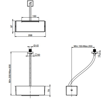 Дополнительный модуль каскад Fima Carlo Frattini Wellness для F2993, передвижной, хром F2995CR