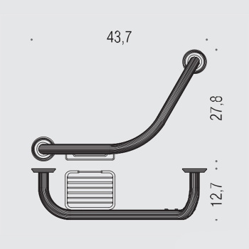 Поручень для ванны Colombo Hermitage PVD золото B3376.HPS