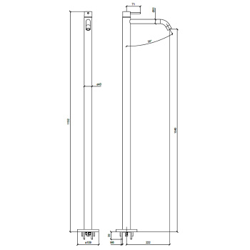 Смеситель напольный для раковины Almar E214007.CR хром